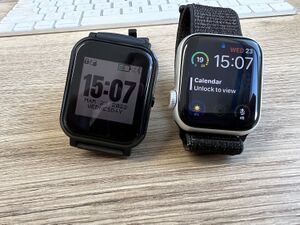 BangleJS V2 and Apple Watch S6 (40mm).jpeg